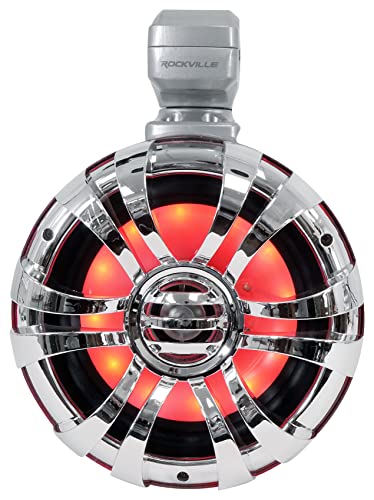 Rockville 6.5" LED Tower Speakers - 300W Silver