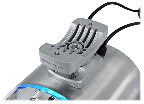 Rockville 6.5" LED Tower Speakers - 300W Silver