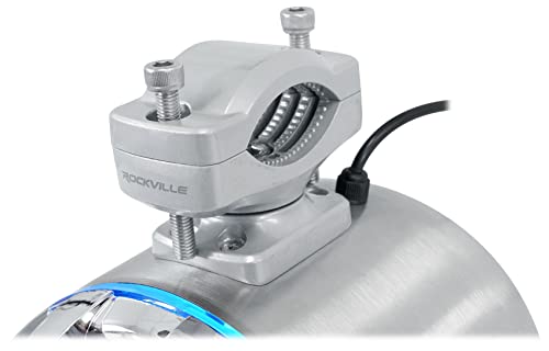 Rockville 6.5" LED Tower Speakers - 300W Silver