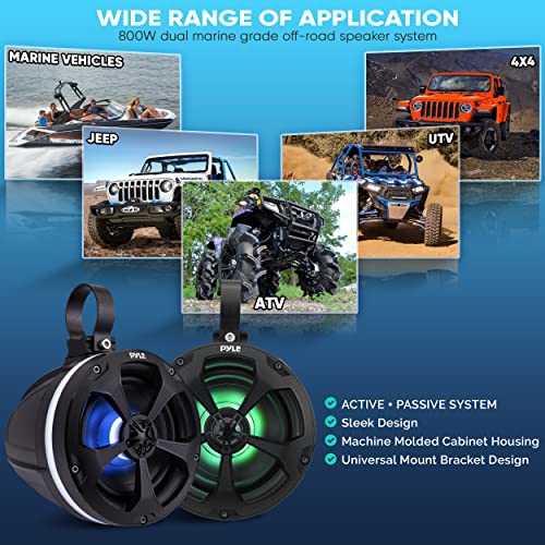 Waterproof 5.25" Off-Road Speakers with RGB Lighting