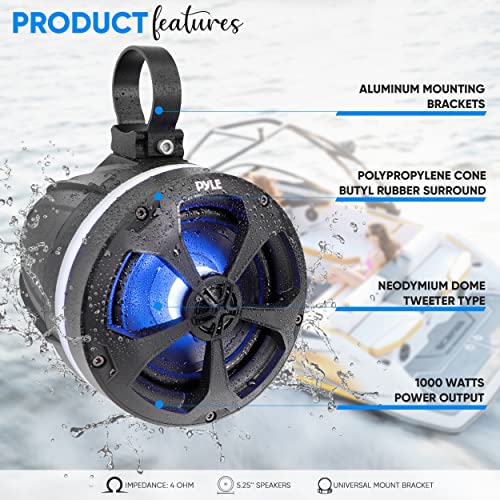 Waterproof 5.25" Off-Road Speakers with RGB Lighting