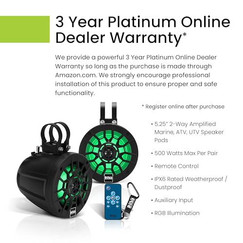 Boss Audio 500W Marine Roll Cage Speaker Pods