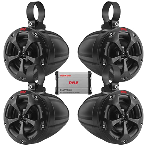 4-Inch Waterproof Off-Road Speakers with Amplifier