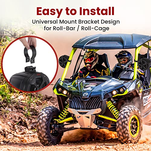 4-Inch Waterproof Off-Road Speakers with Amplifier