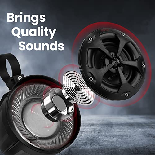 4-Inch Waterproof Off-Road Speakers with Amplifier