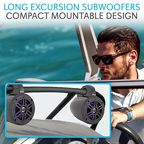 Pyle Waterproof Bluetooth Wakeboard Tower Speakers Set