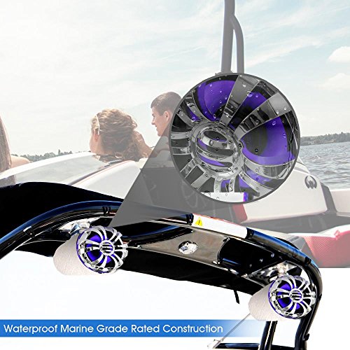 Waterproof 5.25" Marine Speakers with LED Lights