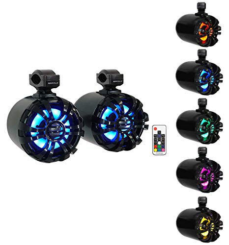 Rockville 6.5" 600W LED Wakeboard Speakers