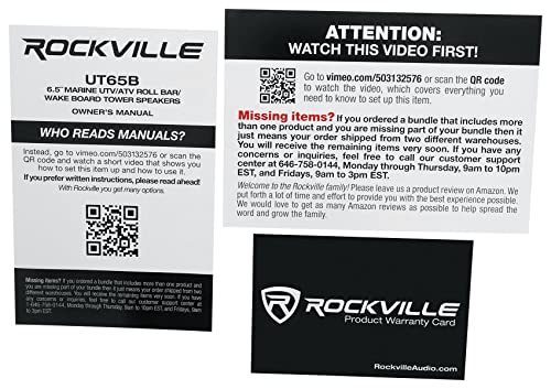 Rockville UT65B UTV/ATV 6.5" Marine Speakers