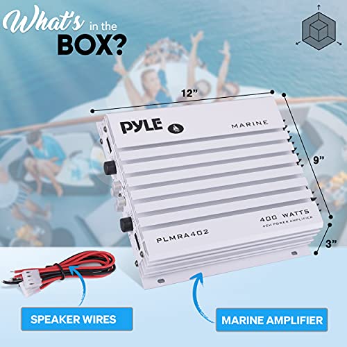 Pyle 400W Waterproof Marine Audio Amplifier - PLMRA402