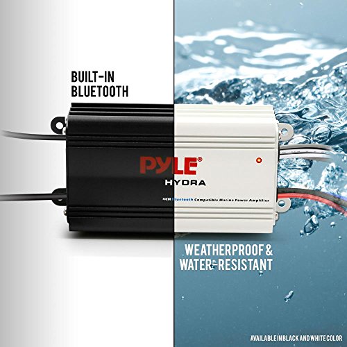 Pyle 4-Channel Marine Amplifier with Bluetooth Audio