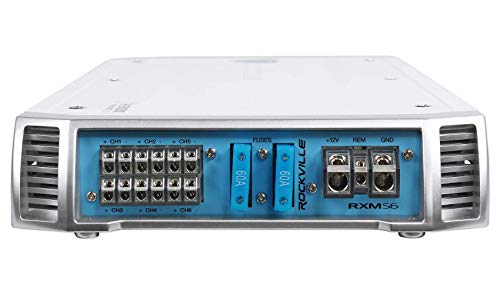 Rockville RXM-S6 6-Channel Marine Amplifier, 2600W Peak