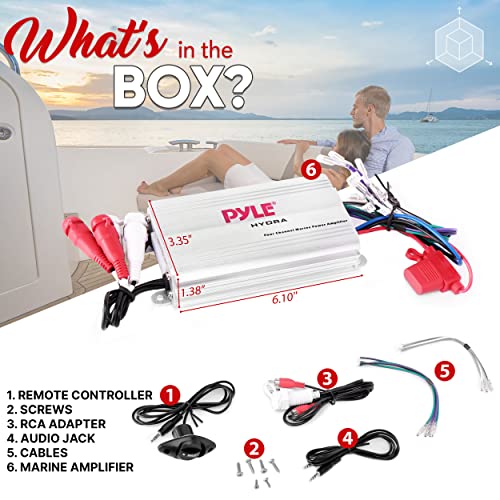 Pyle Hydra 400W Waterproof 4 Channel Amplifier