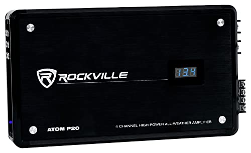 Rockville Atom P20 4-Channel Bluetooth Amplifier