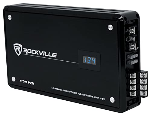Rockville Atom P20 4-Channel Bluetooth Amplifier