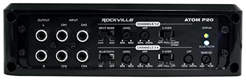 Rockville Atom P20 4-Channel Bluetooth Amplifier