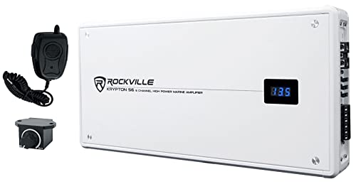 Rockville 6-Channel Marine Amplifier with Remote