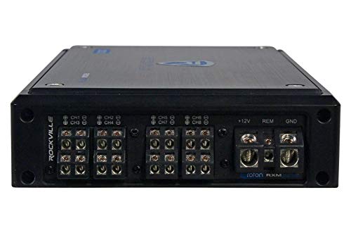 Rockville RXM8BTB 8-Channel 1500W Marine Amplifier