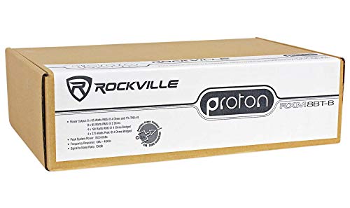 Rockville RXM8BTB 8-Channel 1500W Marine Amplifier