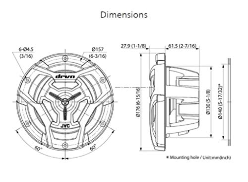 JVC 6.5" 2-Way Coaxial Speakers - White
