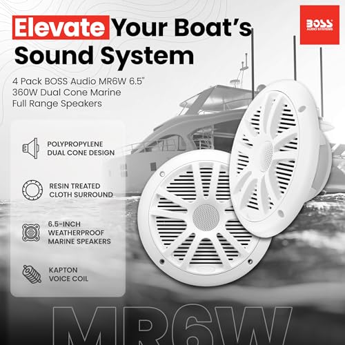 Boss Audio 6.5" 180W Dual Cone Marine Speakers