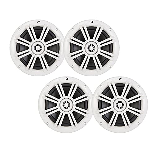 Kicker 6.5" Coaxial Marine Speakers Bundle - 4 Pack