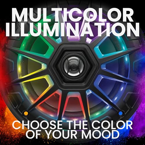 BOSS 6.5" Marine Stereo Speakers with Multi-Color Illumination