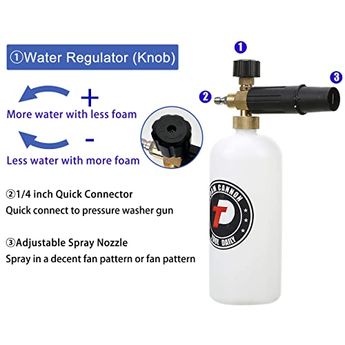 Pressure Washer Gun with Foam Cannon & Nozzles