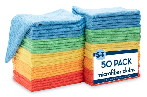 50-Pack Microfiber Cleaning Cloths for Vehicles