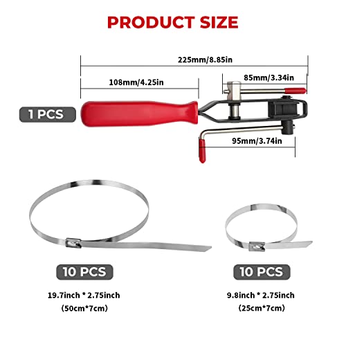 CV Joint Boot Clamp Pliers with 20 Clamps