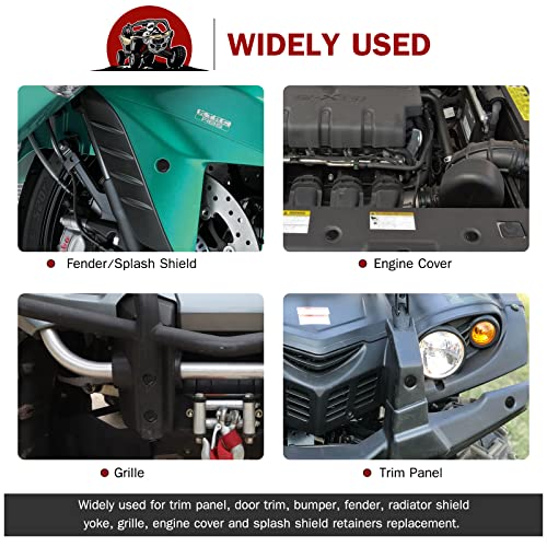 200PCS 8mm UTV ATV Fender Push Clips Set