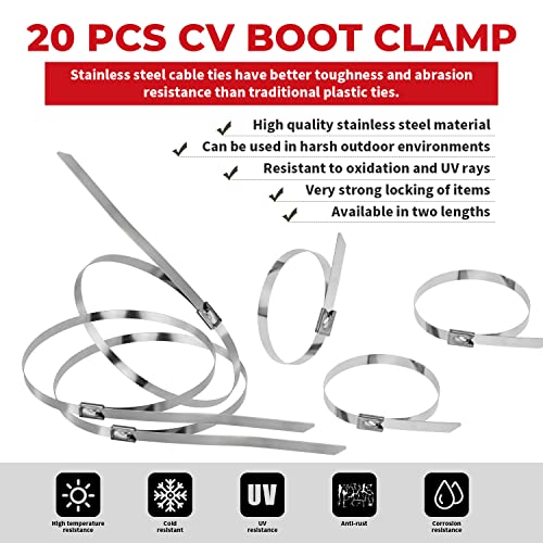 CV Joint Boot Clamp Pliers with 20 Clamps