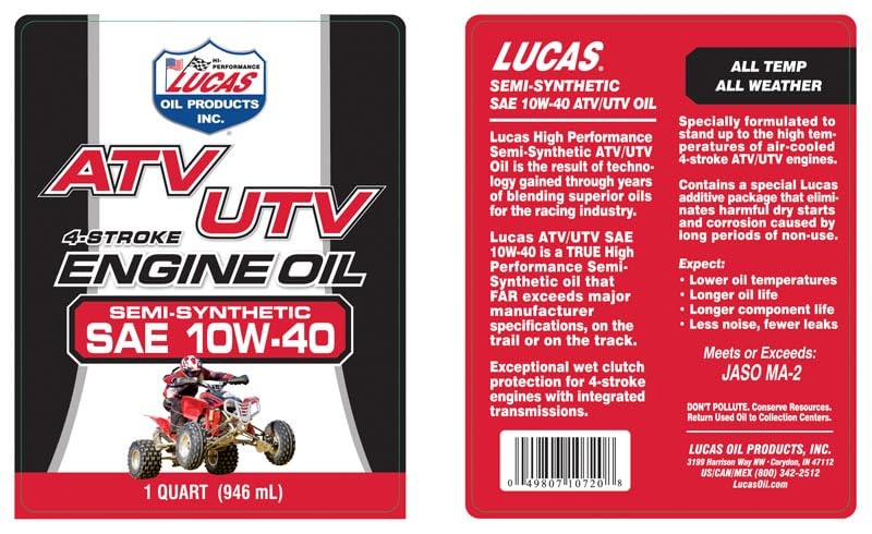 Lucas Oil Engine Oil 1 Quart, 6-Pack