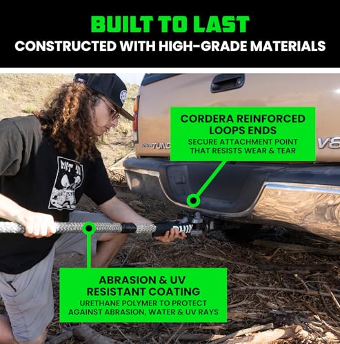 Rhino USA Heavy Duty Kinetic Tow Rope