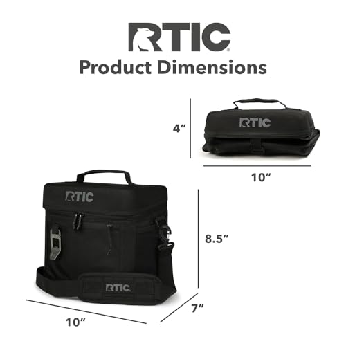 RTIC 8 Can Soft-Sided Cooler - Black