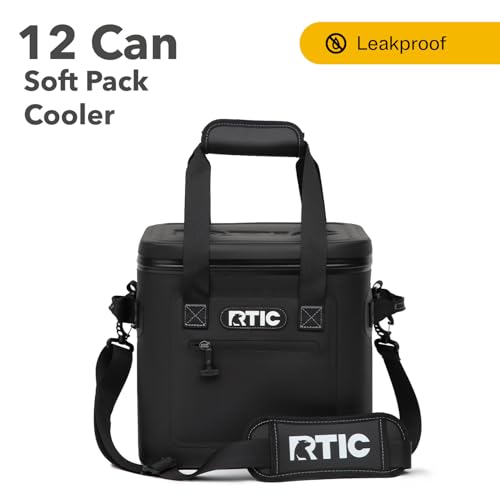 RTIC 12 Soft Cooler - Black Insulated Design