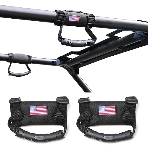 UTV ATV Roll Bar Grab Handles with US Flag