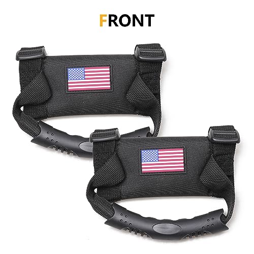 UTV ATV Roll Bar Grab Handles with US Flag