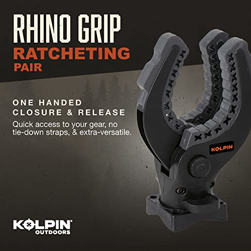 Kolpin Rhino Grip Ratcheting Holders - Black Pair