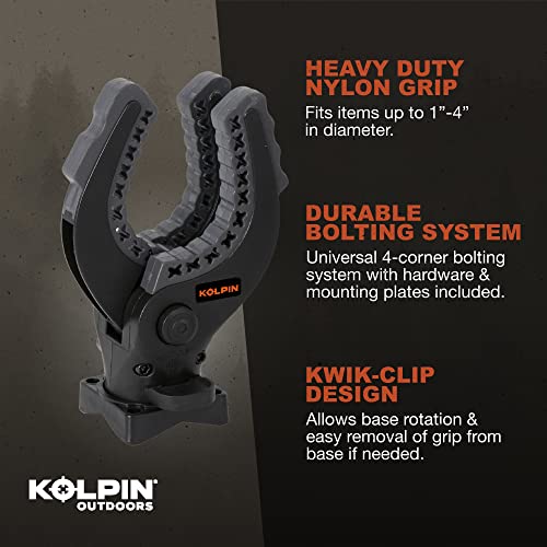 Kolpin Rhino Grip Ratcheting Holders - Black Pair