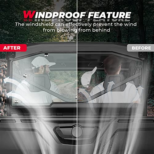 KEMIMOTO UTV Dark Tint Rear Windshield for Can Am