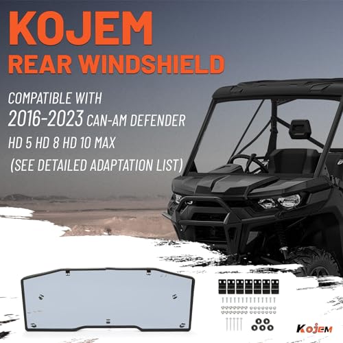 Kojem Rear Windshield for Can-Am Defender 2016-2023