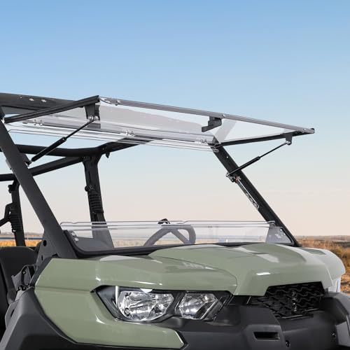 KEMIMOTO Polycarbonate Flip Windshield for Can-Am Defender