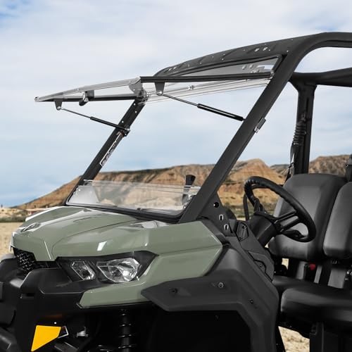 KEMIMOTO Polycarbonate Flip Windshield for Can-Am Defender