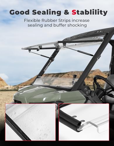 KEMIMOTO Polycarbonate Flip Windshield for Can-Am Defender