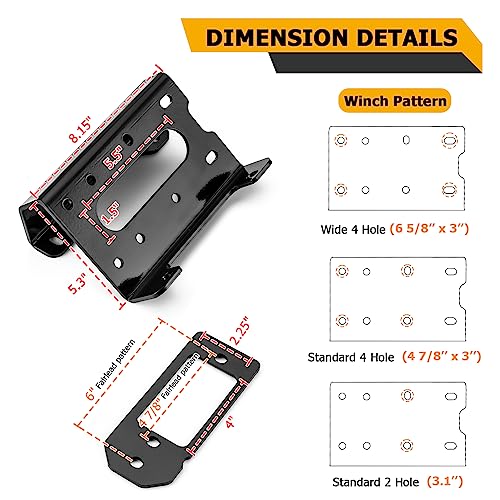 WeiSen Winch Mount Bracket for Can-Am Defender