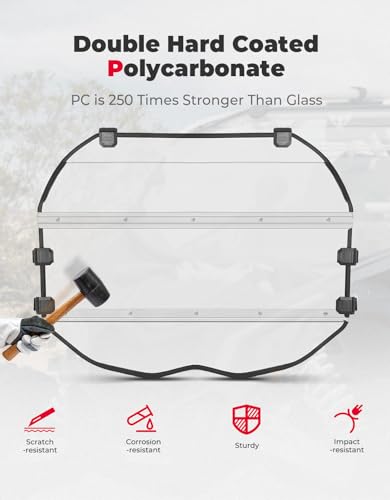 KEMIMOTO X3 Hard Coated Full Windshield for Can-Am