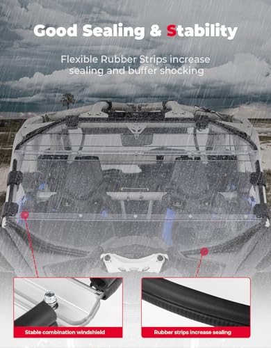 KEMIMOTO X3 Hard Coated Full Windshield for Can-Am