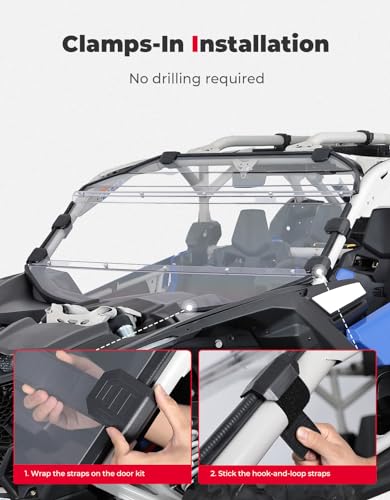 KEMIMOTO X3 Hard Coated Full Windshield for Can-Am