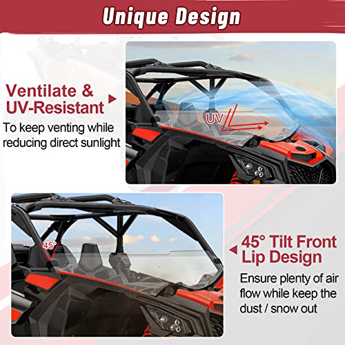 StarknightMT Maverick X3 Scratch-Resistant Half Windshield